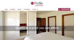 Desktop Screenshot of profilewardrobes.com.au